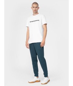 4F Potiskana majica "Sportswear" bela moška 100% bombaž 3XL