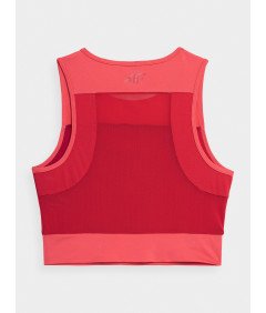 4F Top treningowy crop top szybkoschnący damski różowy Rozmiar S