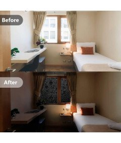 Matowa Folia Okienna 45x200 Prywatność 100% Ochrona przed UV Czarna