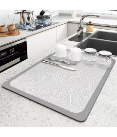 CALOPEAH Super vpojna podloga za pomivalni stroj 50 x 40 cm svetlo siva