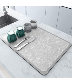 CALOPEAH Super vpojna podloga za pomivalni stroj 50 x 40 cm svetlo siva