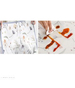 CALOPEAH Super Chłonna Mata Ociekowa do Naczyń 50 x 40 cm Kwiaty