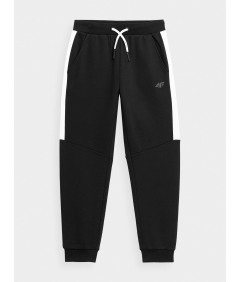 4F Fantovske športne hlače joggers črne z belimi črtami 122CM