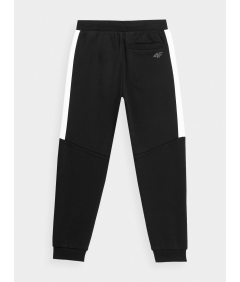 4F Fantovske športne hlače joggers črne z belimi črtami 122CM