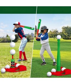 VATOS Otroški set za baseball z nastavljivo višino