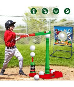 VATOS Otroški set za baseball z nastavljivo višino