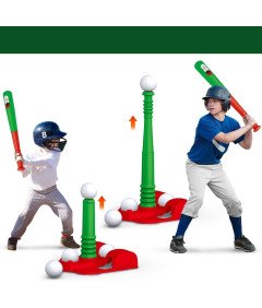 VATOS Otroški set za baseball z nastavljivo višino