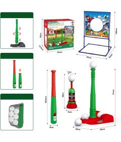 VATOS Otroški set za baseball z nastavljivo višino
