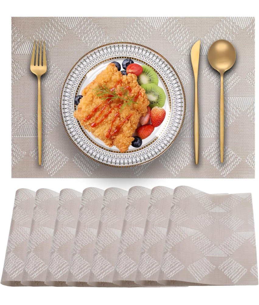 Elegantne namizne preproge 8pcs toplotno odporne PVC Golden Pink 30x45cm