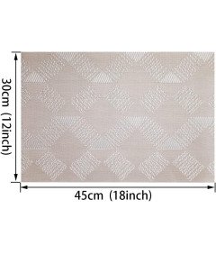 Elegantne namizne preproge 8pcs toplotno odporne PVC Golden Pink 30x45cm