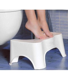 Podnóżek do Toalety Stołek Podest Schodek Taboret Łazienkowy 41x24x17 Biały