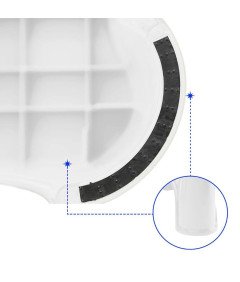Podnóżek do Toalety Stołek Podest Schodek Taboret Łazienkowy 41x24x17 Biały