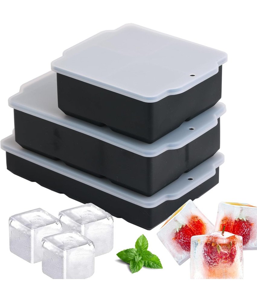 Foremki Formy Silikonowe Na Lód z Pokrywką 3 Sztuk Łatwe Wyjmowanie Bez BPA