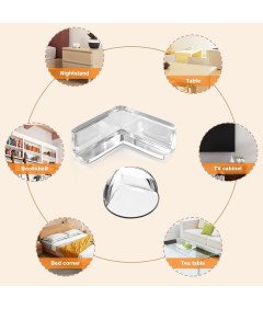 Zaščita robov za dojenčke jasna 32 kosov silikonskih blazinic