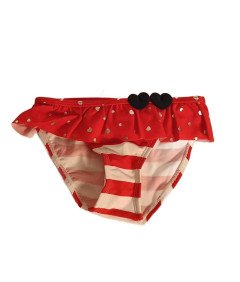 Majtki Kąpielowe dla Dziewczynek 122 cm w Paski Czerwono-Białe