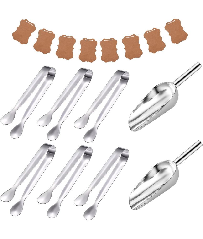 Komplet 6 kosov klešč in 2 kosa lopatk za led iz nerjavečega jekla