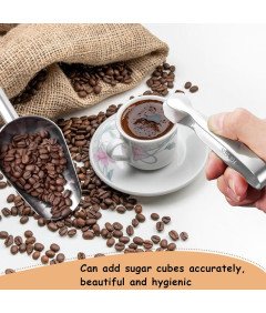 Komplet 6 kosov klešč in 2 kosa lopatk za led iz nerjavečega jekla