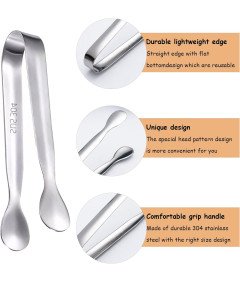 Komplet 6 kosov klešč in 2 kosa lopatk za led iz nerjavečega jekla