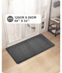 Mata Drzwiowa Wycieraczka 80x120 cm Antypoślizgowa Chłonna Ciemnoszara