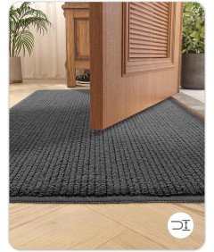 Mata Drzwiowa Wycieraczka 80x120 cm Antypoślizgowa Chłonna Ciemnoszara