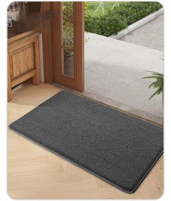 Mata Drzwiowa Wycieraczka 80x120 cm Antypoślizgowa Chłonna Ciemnoszara
