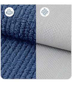 Mata Drzwiowa Wycieraczka 80 x 120 cm Antypoślizgowa Chłonna Granatowa