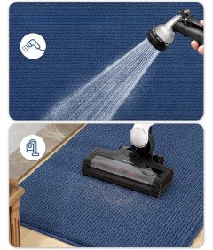 Mata Drzwiowa Wycieraczka 80 x 120 cm Antypoślizgowa Chłonna Granatowa