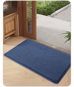 Mata Drzwiowa Wycieraczka 80 x 120 cm Antypoślizgowa Chłonna Granatowa
