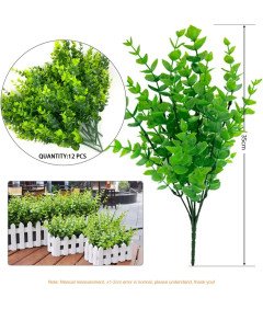 Umetni evkaliptusovi cvetovi 12 šopkov UV odpornih balkonskih dekoracij