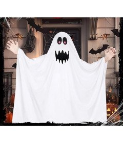 Kostium Ducha na Halloween dla Dzieci Biały Rozmiar M 115-130 cm