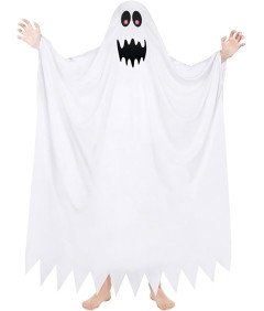 Kostum duha za noč čarovnic za otroke Bela velikost L 125-140cm