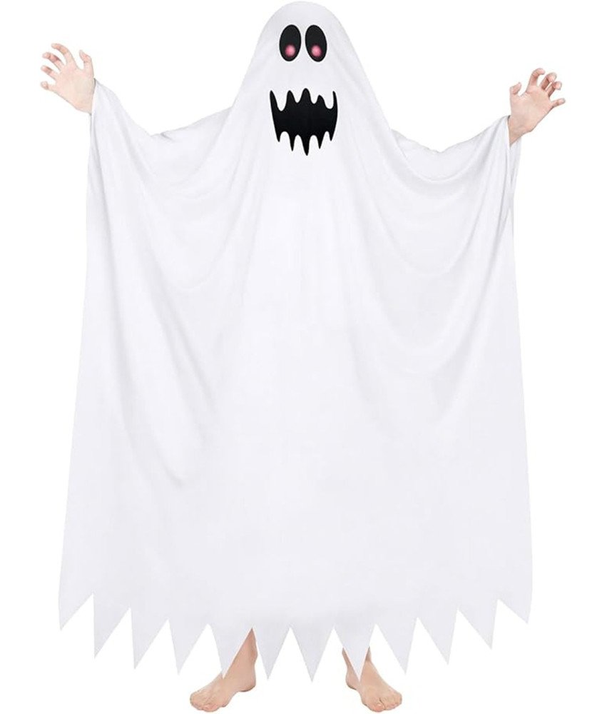 Kostium Ducha na Halloween dla Dzieci Biały Rozmiar L 125-140cm