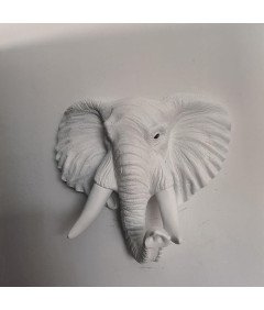 Resin Slon stenske skulpture Domov dekoracija bela 20x9x21,5 cm
