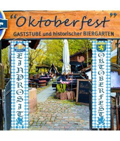 Bawarski Baner Festiwal Piwa dekoracja na Oktoberfest 2szt 180x30cm