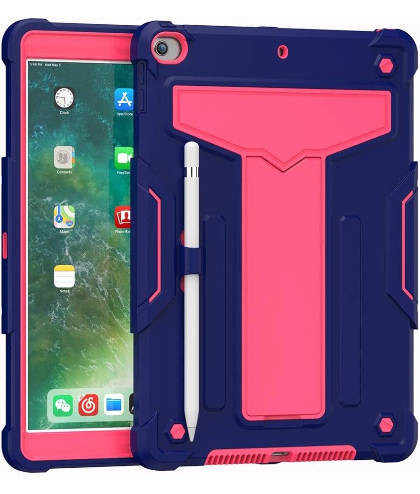 Ohišje za iPad 9/8/7 10,2" s stojalom in držalom za pisalo Roza