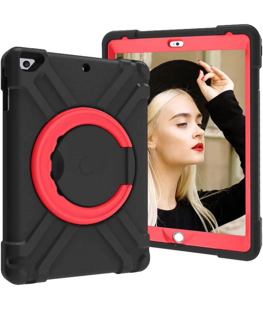 Etui do iPad 9/8/7 10.2" Pancerne z Obrotową Podstawką Czarne