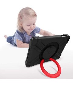 Etui do iPad 9/8/7 10.2" Pancerne z Obrotową Podstawką Czarne