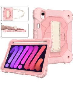 Ohišje za iPad Pro 11/Air 5/4 s stojalom in naramnico Roza