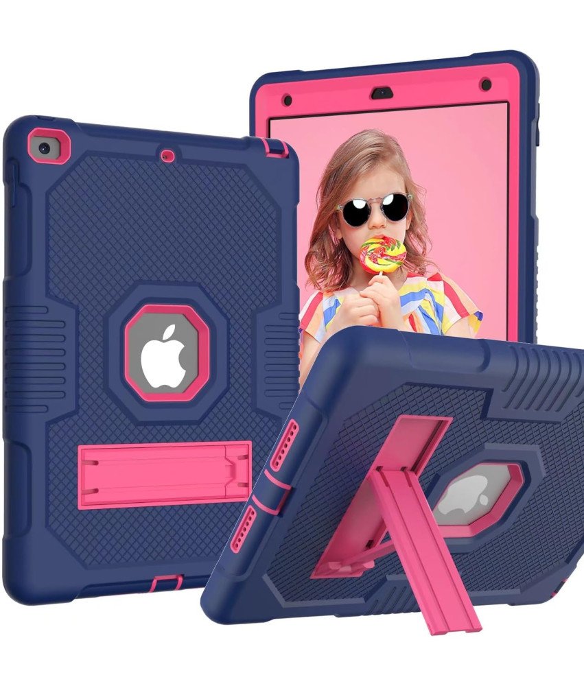 Oklepni etui za iPad 6/5 9,7" s stojalom Mornarsko modra