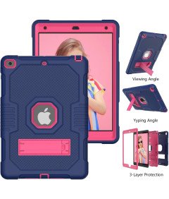 Oklepni etui za iPad 6/5 9,7" s stojalom Mornarsko modra