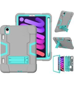 Etui do iPad Mini 6 8.3” Pancerne z Podstawką i Miejsce na Rysik Szare