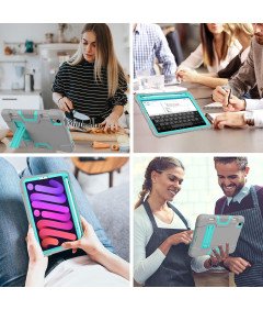 Etui do iPad Mini 6 8.3” Pancerne z Podstawką i Miejsce na Rysik Szare