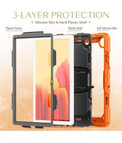 Etui do Samsung Galaxy Tab A8 10.5” Pancerne z Podstawką Pomarańczowe