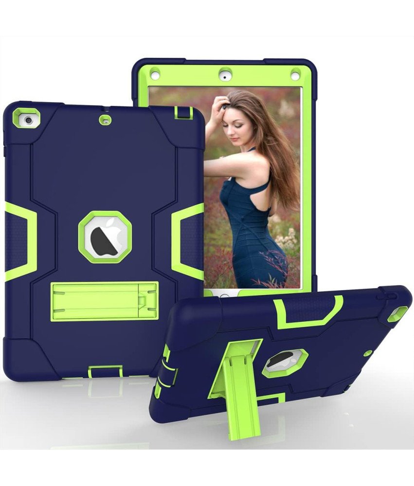 Oklepni etui za iPad 6/5 9,7" s stojalom Mornarsko modra