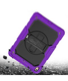 Ohišje za iPad 9/8/7 10,2" s stojalom in naramnico Vijolična