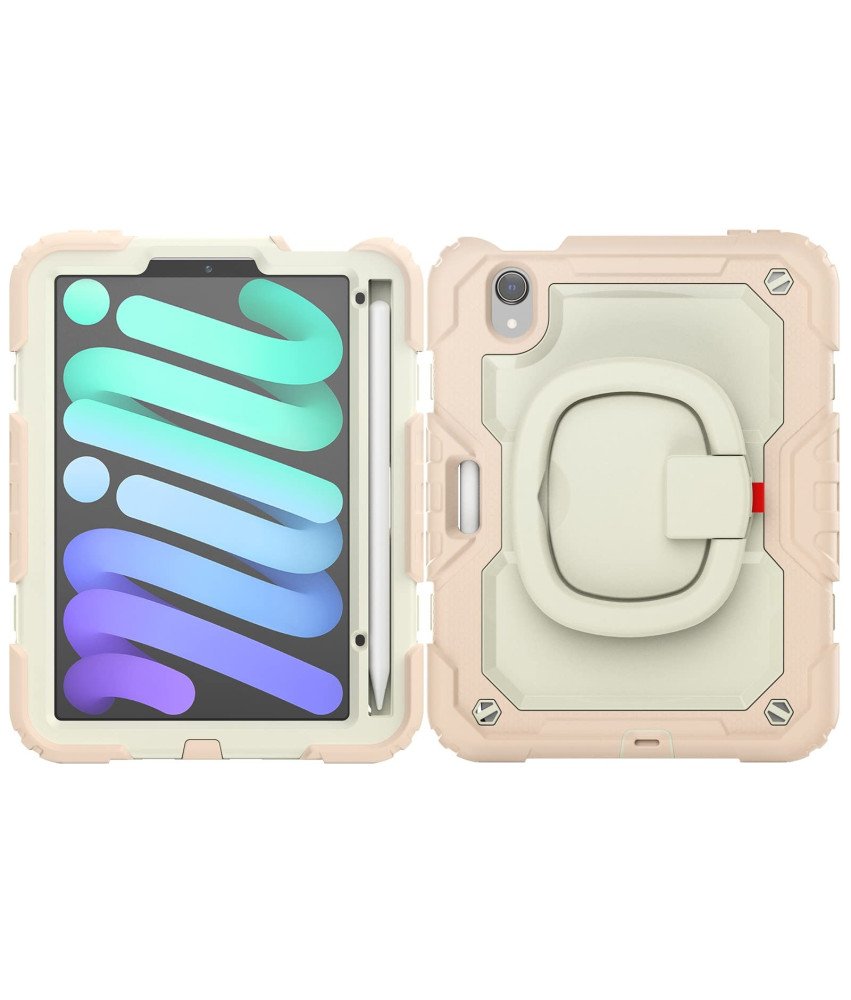 Etui do iPad Mini 6 8.3” z Obrotową Podstawką i Miejscem na Rysik Różowe