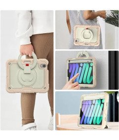 Etui do iPad Mini 6 8.3” z Obrotową Podstawką i Miejscem na Rysik Różowe