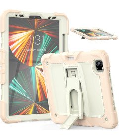 Etui do iPad Pro 11/Air 5/4 z Podstawką i Paskiem na Ramię Różowe