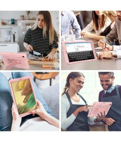 Etui do Samsung Galaxy Tab A7 Lite 8.7” Pancerne z Podstawką Różowe
