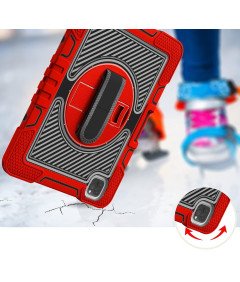 Etui do iPad Pro 11/Air 5/4 z Podstawką i Paskiem na Ramię Czerwony